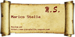 Marics Stella névjegykártya